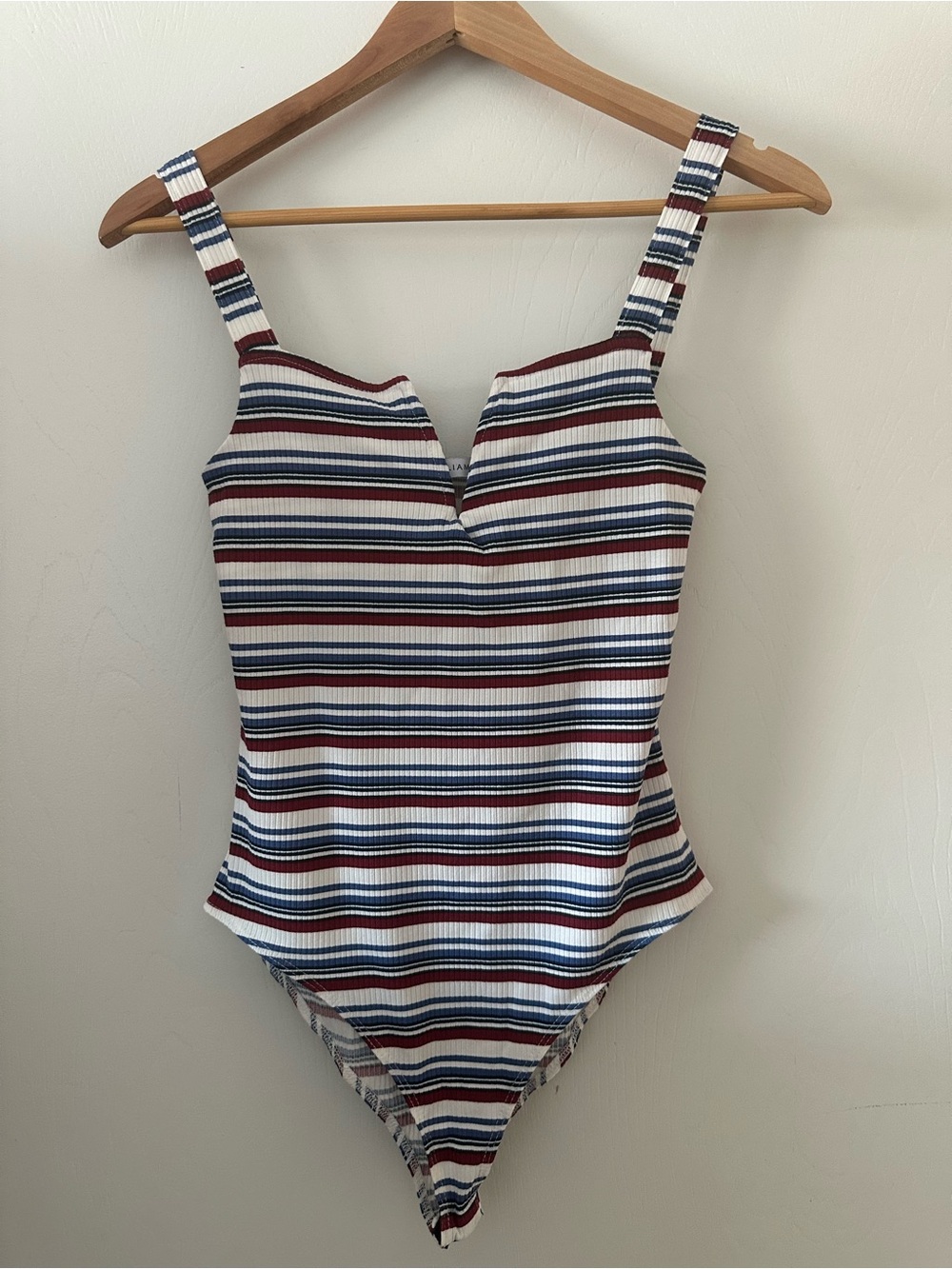 Body Suit - Navy, White & Maroon